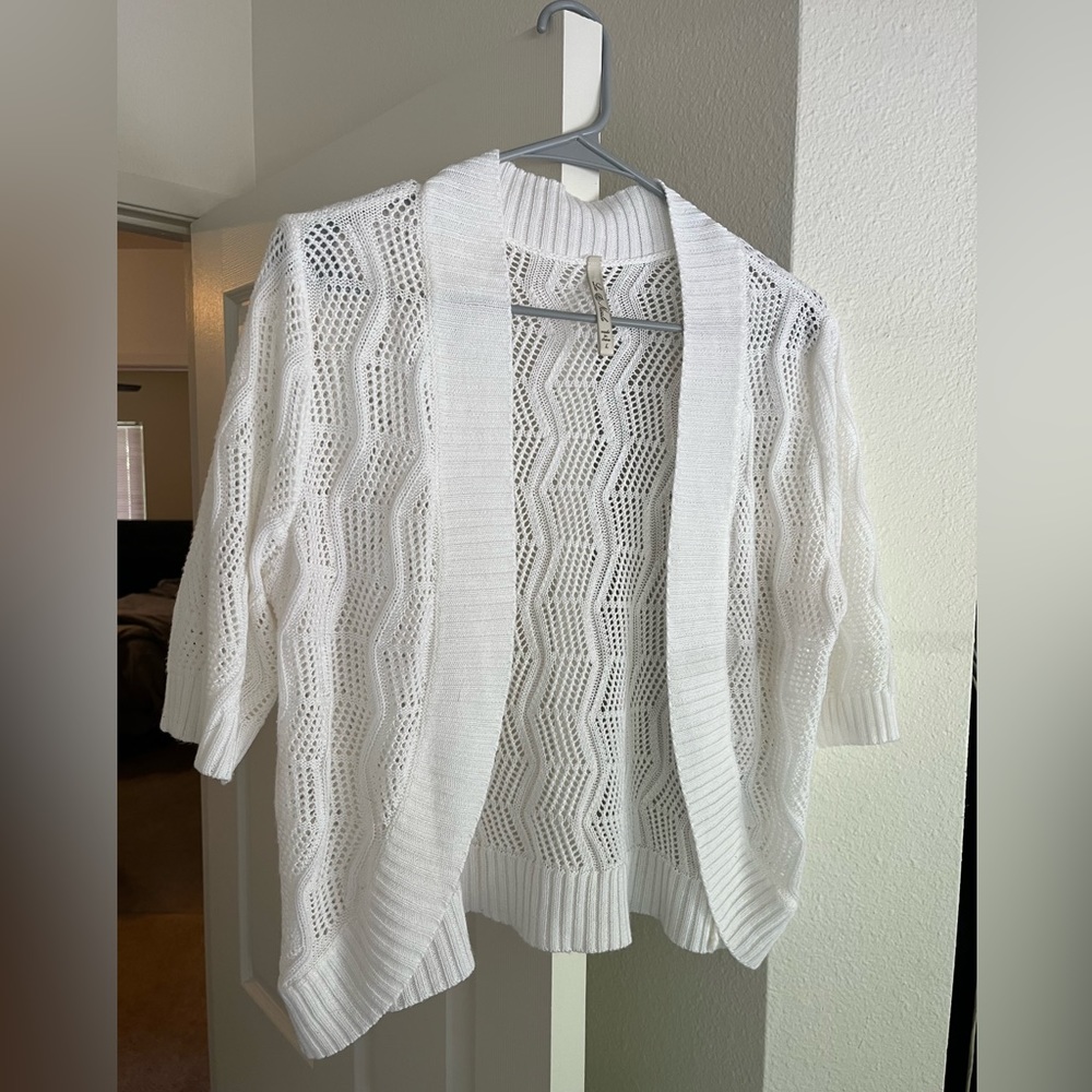 Leo & Nicole Open Front Knit Cardigan Sweater Women's size Large NWOT